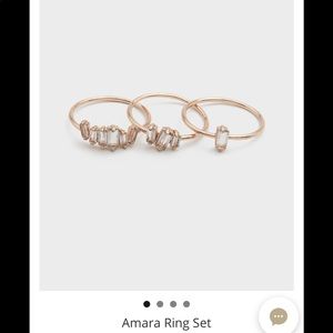 Gorjana Amara ring set Rose Gold Size 6